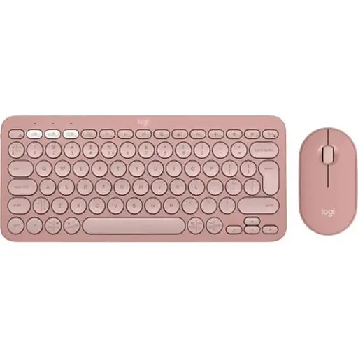 Комплект (клавиатура, мышь) беспроводной Logitech Pebble 2 Combo Rose (920-012241)