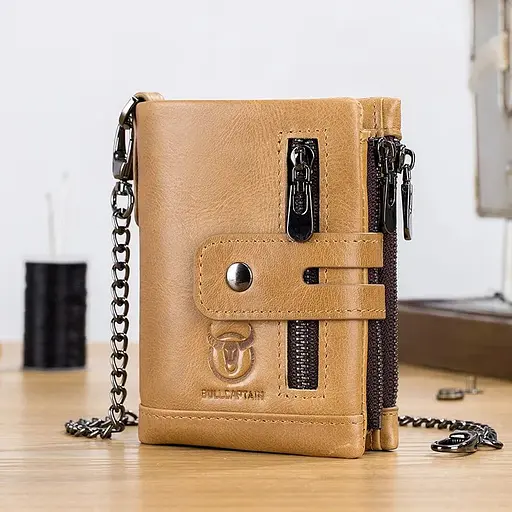 Мужской кожаный кошелек BULL 9.5х12х2 см acs0029239 - фото 1