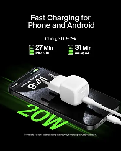 Belkin Зарядний пристрій мережевий Belkin 20Вт USB-C PD PPS білий - фото 3