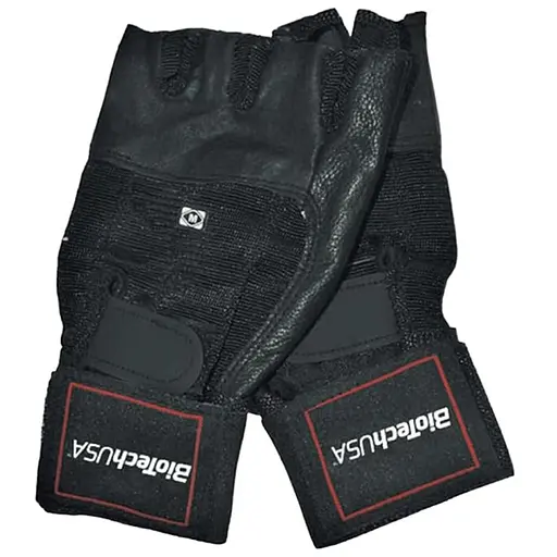 Перчатки BiotechUSA Houston long strap black S