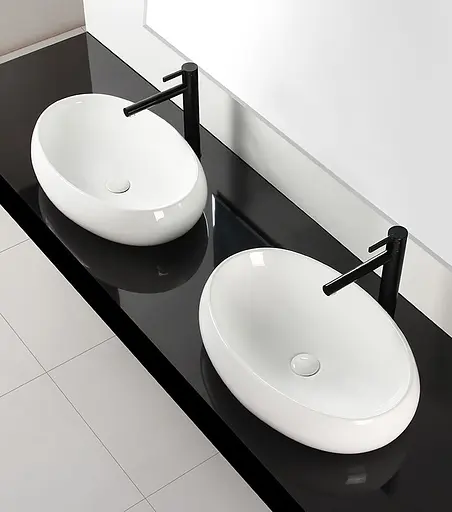 Умивальник Rea Melania накладний білий REA-U0656, Білий - фото 2