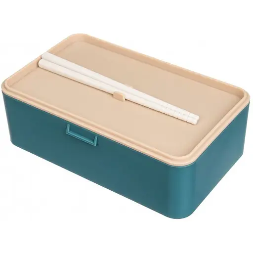 Ланч-бокс Laprida 900 мл зелений пластиковий з паличками (64-1122) - фото 2