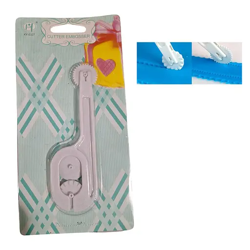 Колесо кулинарное для нарезки и создания узоров в виде строчки на мастике со сменными 3 насадками, Kitchen Master Белый 86355 - фото 1