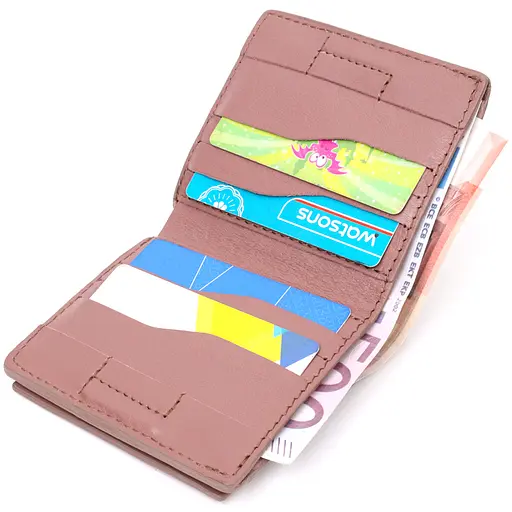 Кожаный женский кошелек Grande Pelle 9.7х10.2х1 см acs0027014 - фото 4