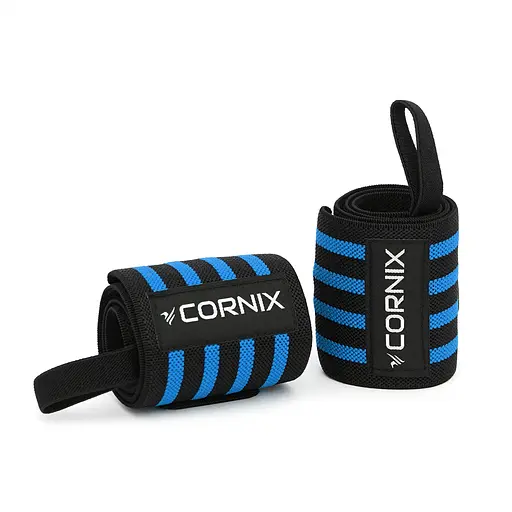Бинти для зап'ясть (кистьові бинти) Cornix Wrist Wraps XR-0193 Black/Blue - фото 3