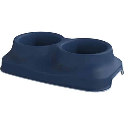 Миска пластикова Irak Plastik подвійна PT-260, 0.4 л синя 