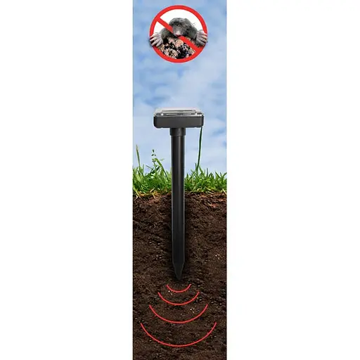 Відлякувач кротів та гризунів на сонячній батареї Bradas квадратний, великий CTRL-MO101S - фото 3