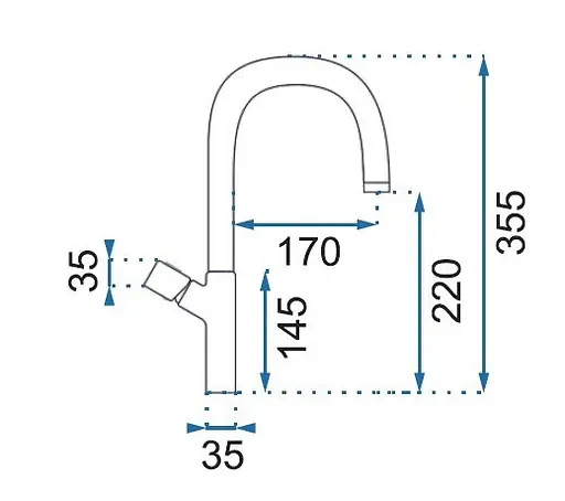 Смеситель для умывальника Rea Salto черный с вставкой розовое золото высокий REA-B6351 Черный - фото 3