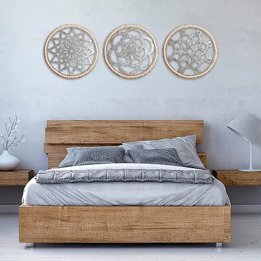 Baihui 3 шт., деревенский настенный декор, большой размер, диаметр 12 дюймов, круглый, декор для стен в фермерском доме - фото 5