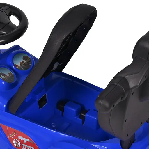 Дитяча каталка-толокар M 5763L-4 синій, з батьківською ручкою - фото 3