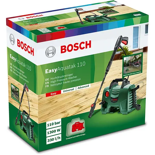 Мінімийка високого тиску Bosch EasyAquatak 100 Long Lance 1100 Вт 100 бар 270 л/год шланг 3 м (0.600.8A7.E01) - фото 6