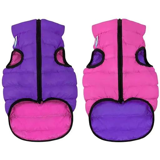 Курточка для собак AiryVest двухсторонняя, размер XS22, розово-фиолетовая [CD]