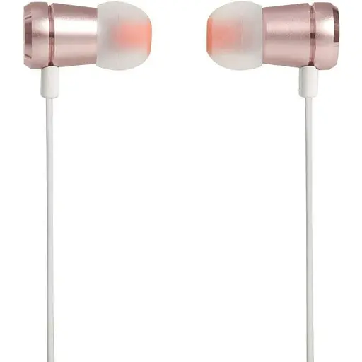 Навушники провідні - гарнітура JBL T290 Rose Gold (JBLT290RGD)