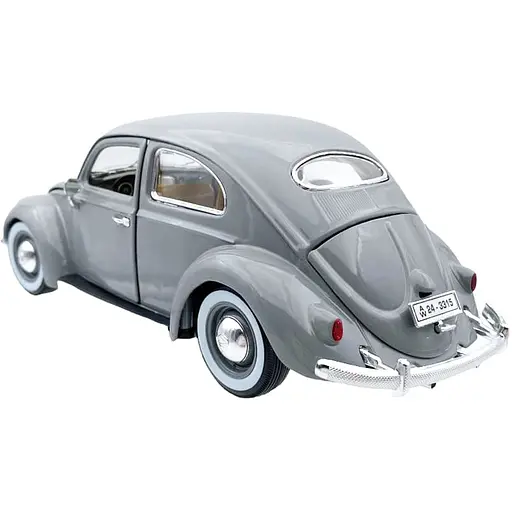 Автомодель Bburago Volkswagen Kafer Beetle 1955, 1:18 серая (18-12029 GY) - фото 5