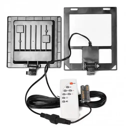 Уличный светодиодный светильник GDTimes GD-070 прожектор с солнечной панелью IP67 Черный - фото 2