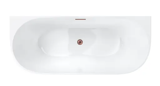 Ванна акрилова окремостояча Corsan Mono 160x75 пристінна E-029L Білий - фото 2