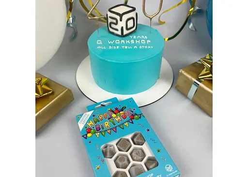 Набір кубиків Q WORKSHOP 20 years: Happy Birthday Dice Set , 8 шт. (S20Y03) - фото 10