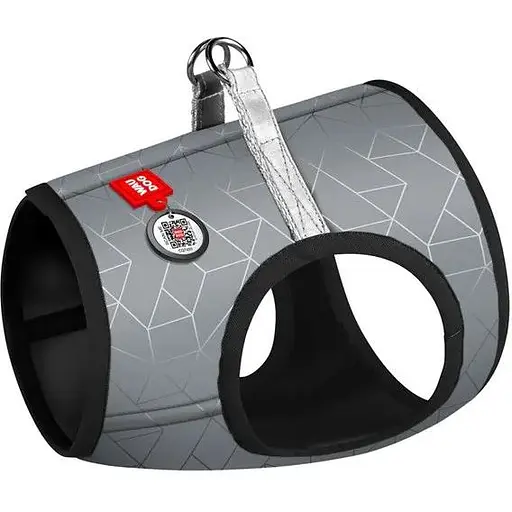 Шлея для собак Waudog Clothes м'яка c QR-паспортом, світловідбивна, XS3