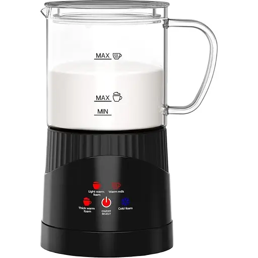 Электрический вспениватель молока Omisoon 4-в-1, 400 мл, автоматическое отключение, бесшумная работа