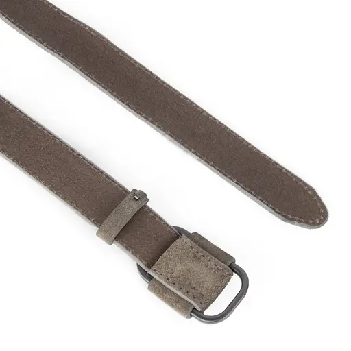 Ремінь жіночий замшевий JK-2548 мокко зі срібною пряжкою (100 см) - фото 4