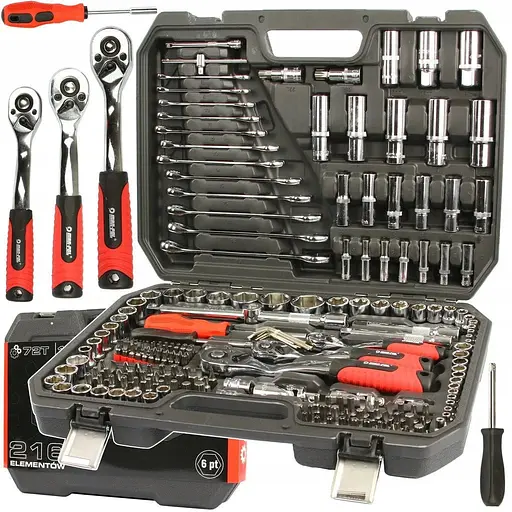 Набір інструментів Mar-Pol M582221 CrV 216 ел. - фото 1