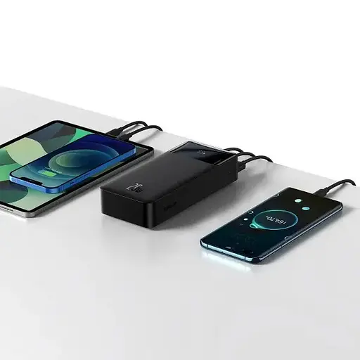Портативный зарядний повербанк Baseus Bipow Digital Display 30000 mAh на 20 W LED-дисплей + кабель оригінал - фото 7
