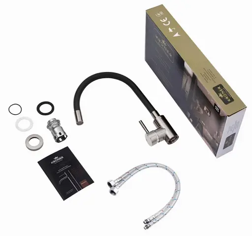 Змішувач для кухні Kroner KRP Edelstahl Klassisch - PVD035BLK (CV032635) - фото 8