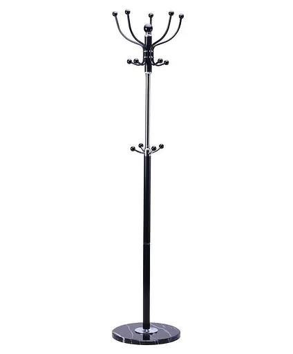 Вішалка для верхнього одягу AMF Аврора Y-318 чорна на 14 гачків  h180 см - фото 1