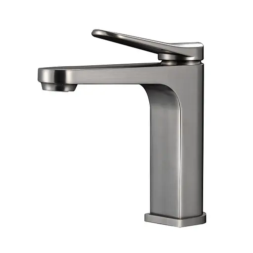 Змішувач для умивальника збройована сталь Gappo G1010-9 Графитовый хром - фото 1