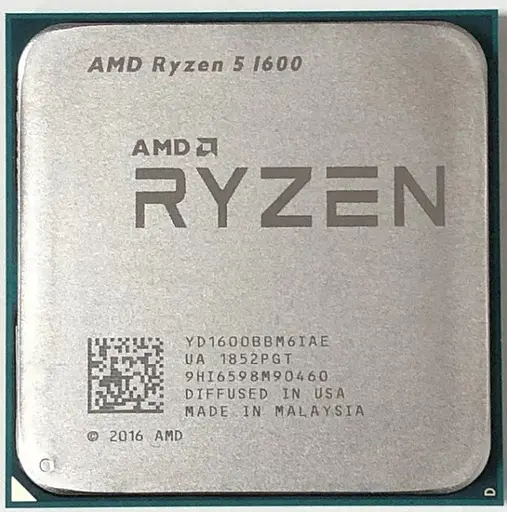 Процесор AMD Ryzen 5 1600 (YD1600BBM6IAE) (Socket AM4, 12T, 3.6 ГГц, Tray) Б/в - фото 1