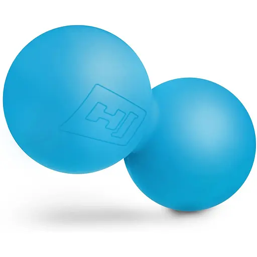 Силиконовый массажный двойной мяч Hop-Sport HS-S063DMB 63 мм голубой - фото 4