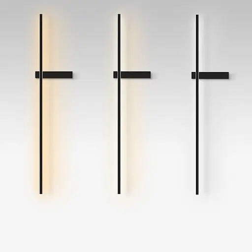 Світильник бра палка 100 см 20W метал (Чорний мат) - фото 6