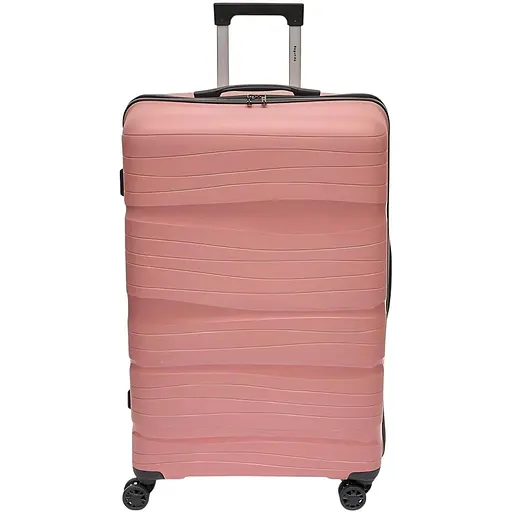 Набір валіз 4в1 ABS-пластик з кодовим замком і телескопічною ручкою рожевий (PP002) - фото 2