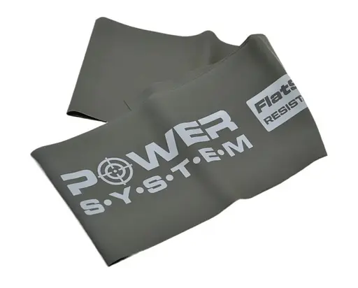 Стрічка-еспандер для спорту та реабілітації Power System PS-4123 Flat Stretch Band Level 3 Grey 25-35 кг (PS_4123_Black) - фото 2