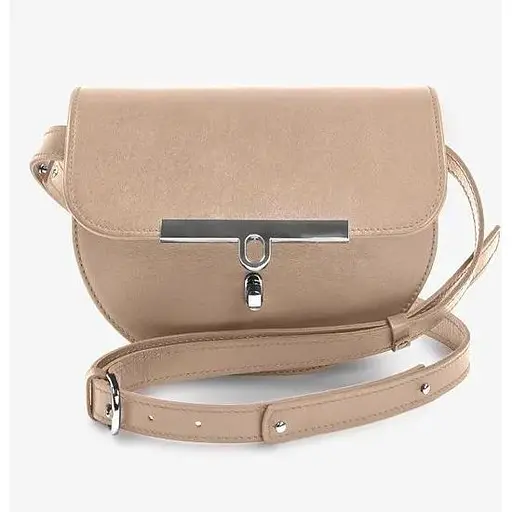 Женская кожаная сумка поясная-кроссбоди Bridget светло-бежевый - фото 1
