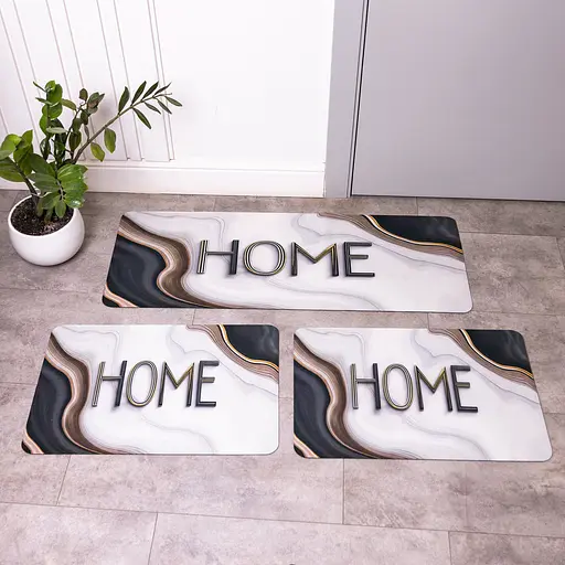 Набор диатомитовых ковриков для дома 3(шт) 38×58/2 по 38×98(см) придверные коврики для кухни коридора Yiwu HP-42-53 - фото 5