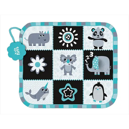 Килимок для малюків KH06/005 тактильні елементи, дзеркало, яскраві стрічки - фото 3