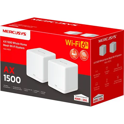 Wi-Fi Mesh система Mercusys Halo H60X 2-pack [128289] - фото 4