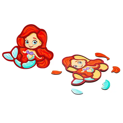 Дитячий пазл-вкладиш "Русалка" PuzzleOK Puz-22965, 12 елементів - фото 2