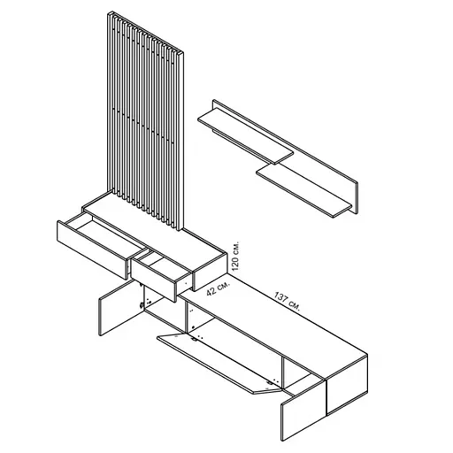 Модульна стінка для вітальні Гербор Ребека плюс Дуб артизан + Німфея альба (GRB-1921) - фото 3