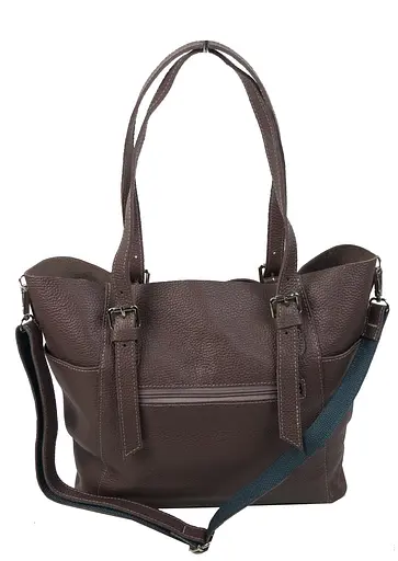 Женская кожаная сумка с двумя ручками Borsacomoda 28х33х11 см sum0024067 - фото 5