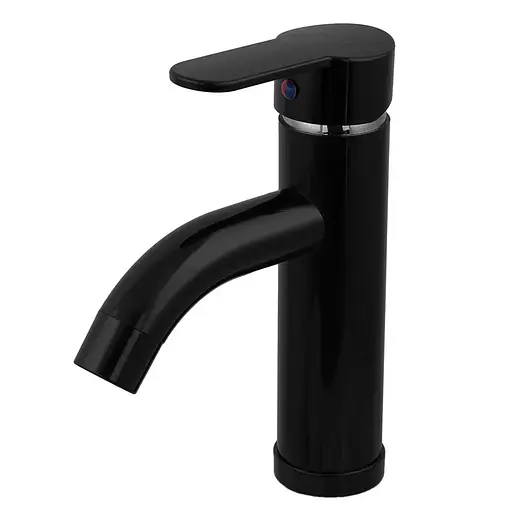 Змішувач для умивальника Plamix RAUL-001-B black PM0654, Чорний - фото 1