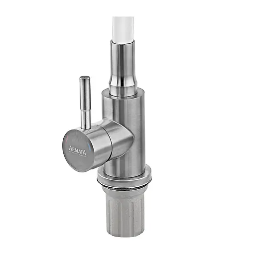 Змішувач для кухні Armata SUS-011 white з силіконовим виливом CH6562 Нержавіюча сталь - фото 6