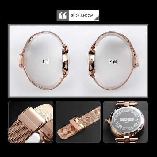 Женские классические часы Skmei 9177 Marble (Белые) - фото 5