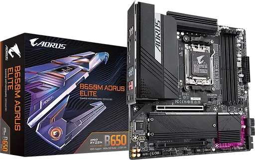 Материнская плата Gigabyte B650M AORUS ELITE Socket AM5 - фото 1