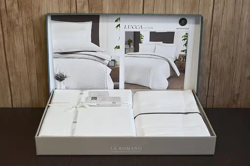 Постільна білизна Lucca Cream Сатин Делюкс La Romano pbe0051014 - фото 3