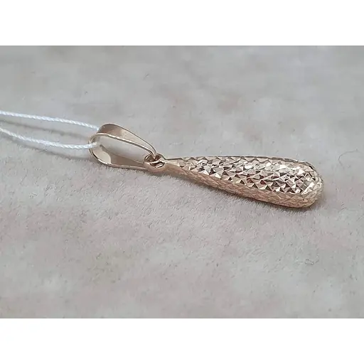 Золотая подвеска Favoritum с алмазной гранью. 310268_А - фото 2
