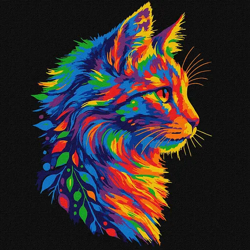 Картина за номерами "Яскравий котик" Ідейка KHO6822, 30х30 см - фото 1