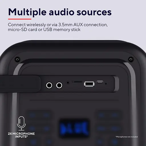 Портативна акустична система Trust Azura 50Вт, 1.0, ВТ 5.2, TWS, MP3, IPX4, RGB, Чорний - фото 9