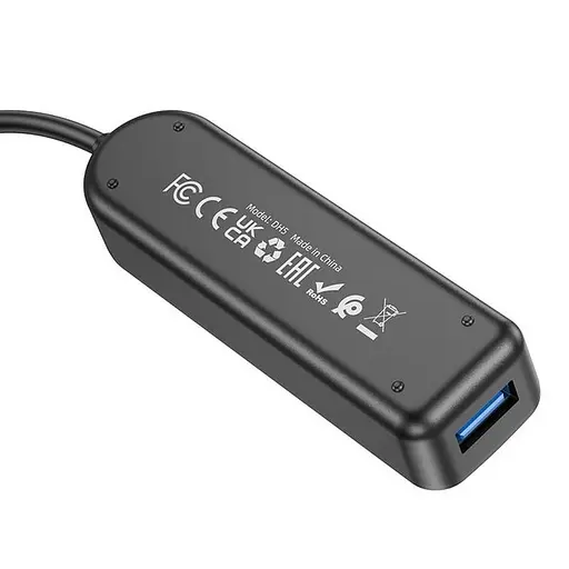 Конвертер Хаб адаптер Borofone DH5 Erudite 4-in-1 на 4 Usb 2.0 с кабелем 20 см - фото 5